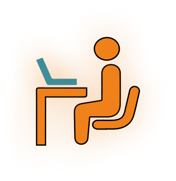 sitzen täglich mehr
als 8 Stunden